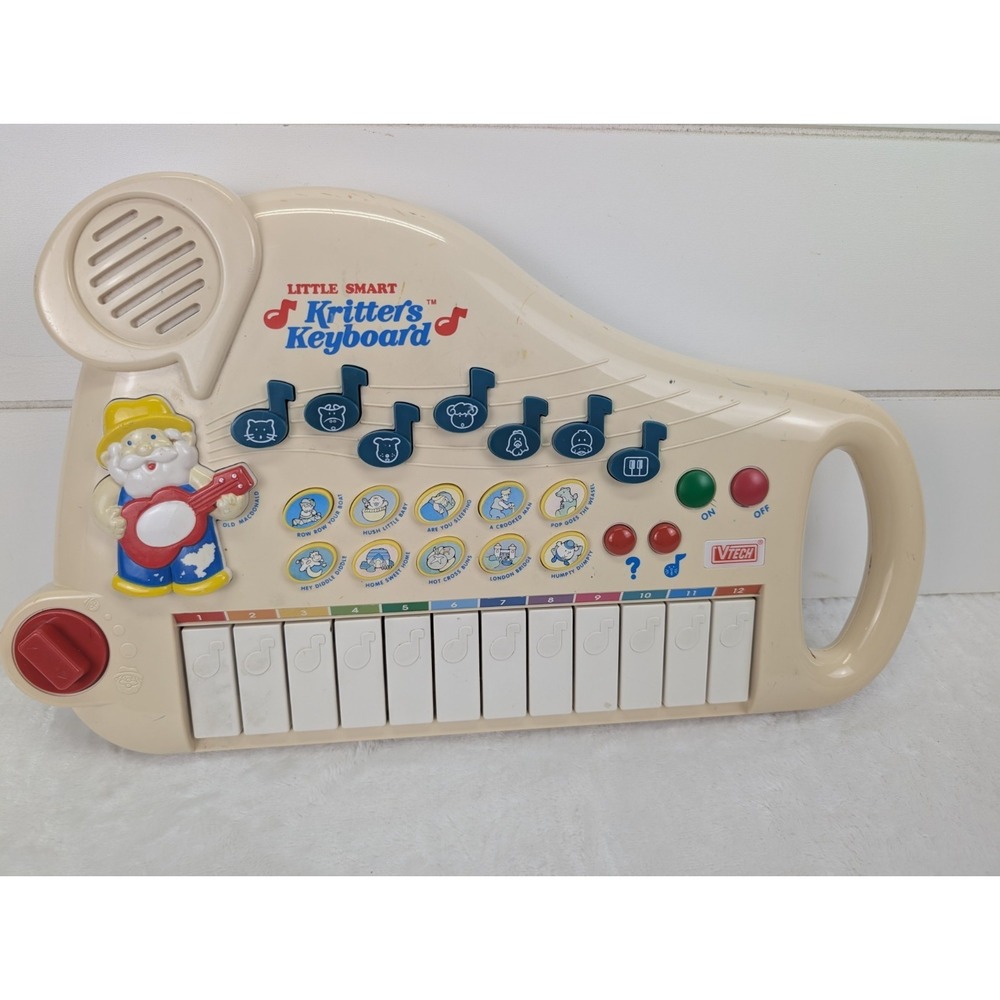 Vintage‎ 90s VTech Little Smart Kritter's Keyboard Old MacDonald Nursery Rhymes